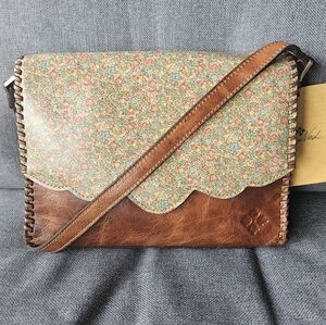 PATRICIA NASH Sorola Leather Crossbody with Coral Bouquet